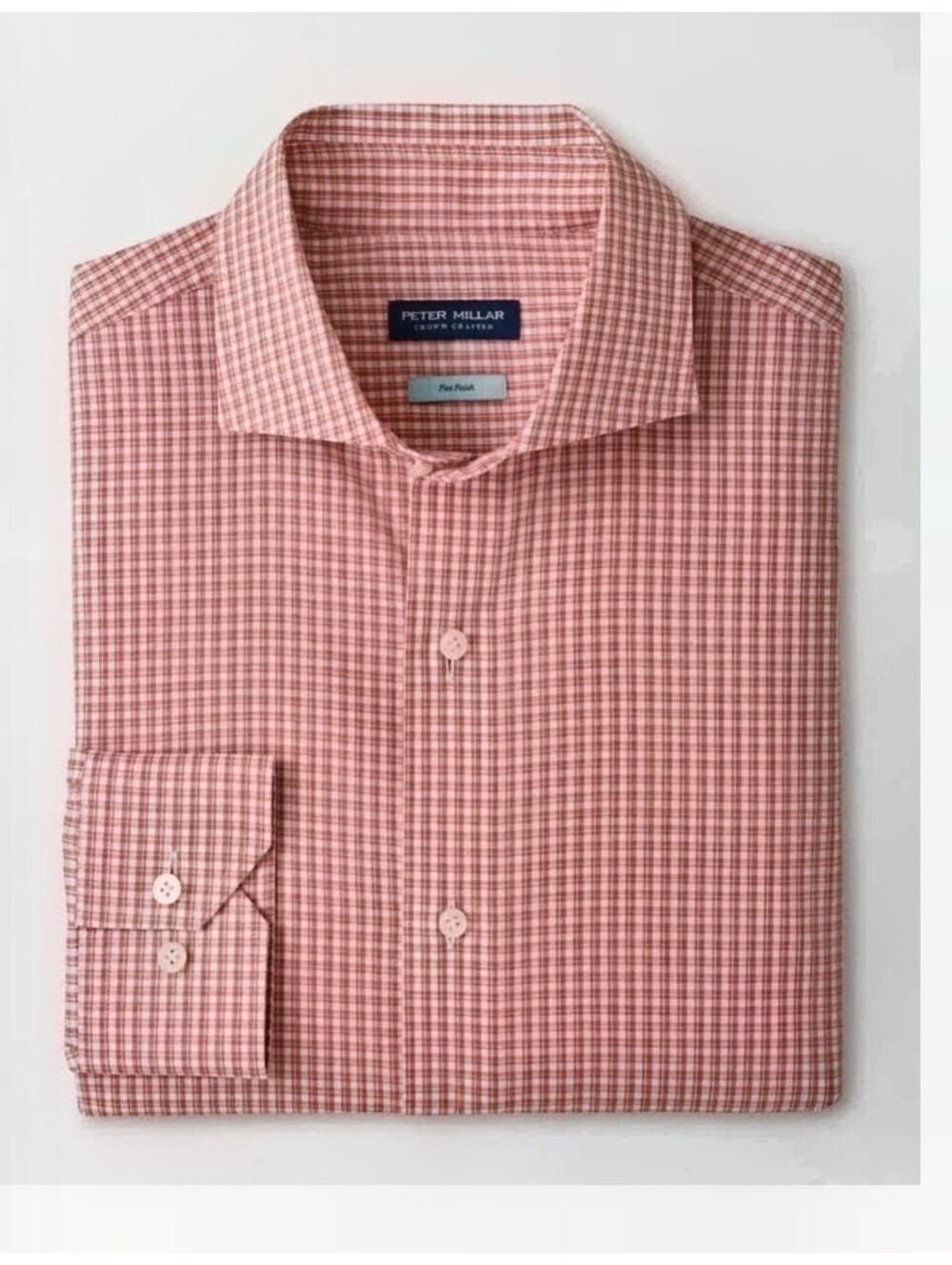 $250 NWT Peter Millar Men's Crown Crafted Torino Cotton Sport Shirt Red Rouge M